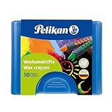 Pelikan 2056075 - Wachsmalstifte 655 10 in einer Schiebehülse,...