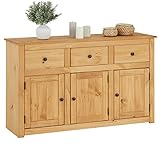CARO-Möbel Kommode Cancun im Landhaus Stil, Sideboard mit 3 Türen und...