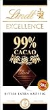 Lindt EXCELLENCE 99% Kakao - Edelbitter-Schokolade | 50 g Tafel | Extra...