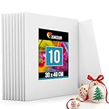 Zenacolor - Canvas Set 10 teilig - Leinwand zum Bemalen 30x40cm - Gemälde...