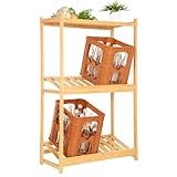 ONVAYA® Bambus-Kastenständer ǀ 50 kg Maximalgewicht pro Ebene ǀ robust...