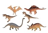 Idena 40221 - Spielfiguren Set mit 6 ca. 15 cm großen Dinosauriern,...
