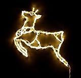 DEGAMO Fensterbild beleuchtet 46cm, Motiv Rentier, 50 LED, mit Saugnapf,...