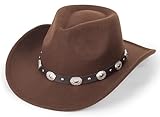 INOGIH Westernhut für Damen und Herren, Cowboy- und Cowgirl-Hut, Fedora...