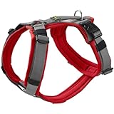 HUNTER Hundegeschirr Maldon UP, Farbe: rot/grau, weich gepolstert &...