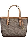 Michael Kors Jet Set Travel Convertible Carryall Top Zip Logo Tote - Brown