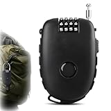 Kabelschloss,4-Stellig Kabelschloss Zahlenschloss,Einziehbar 130cm...