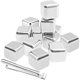 Xpieoyrm 12 stück Whisky Steine Edelstahl Set, 304 Eiswürfel...