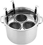 OWOHYG Pastatöpfe 201 Edelstahl Pastakocher Einsatz Set 3 Löcher...
