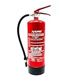 6kg ABC Pulver orig. ANDRIS® Feuerlöscher mit Halterung, Prüfnachweis +...