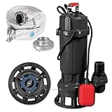 WALTER Schmutzwassertauchpumpe inkl. Schneidwerk, 20m C-Schlauch (1100W,...
