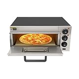 220V Pizzaofen Elektrisch 2000W 1 Kammer Pizzabackofen Pizza Ofen,...