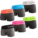 Junione 6er Pack Damen Hotpants aus Microfaser Panty Dessous Unterhose,...