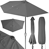 Kingsleeve® Sonnenschirm Halbrund 2,7m Abdeckung UV-Schutz 80+ Balkon...