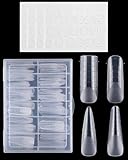 CULEB 96 Stück Dual Nail Forms Set Mit 96 Stück Jelly-Kleber,4 Style 12...