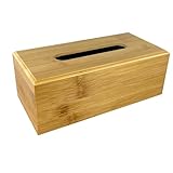 Kosmetiktuchbox aus Bambus, Tuchspender für Taschentücher oder...