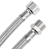 2 Stück Flexschlauch 3/8 Zoll,Panzerschlauch 3/8,Überwurf und...