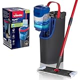 Vileda Bodenwischer Reinigungsset H2PRO Flat Mop Stiel Zweitanksystem...