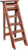Klappbarer Tritthocker aus Massivholz – 4/5/6 Stufen, verdickter...