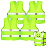 PAMIYO Warnweste Kinder 5PCS, Reflektorweste in Warnweste Fahrrad Kind...