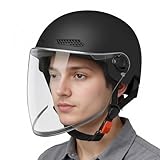 Motorrad Halbschalenhelm,Motorradhelme - Offener Helm Mit Schnellverschluss...