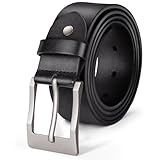 J.Fée 1Pc Gürtel Herren Schwarz, Ledergürtel Herren, Quadratischer,35mm...
