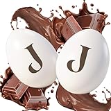 EinsSein 0,2kg Hochzeitsmandeln Milchschoko Buchstabe J weiss glanz...