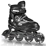 LIRENGUI Einstellbare Kinder Inline Skates für Jungen Mädchen, Schwarz...
