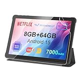 Tablet 10 Zoll Android 15: 2025 Neueste 7000mAh Octa-Core 8GB RAM+64GB 1TB...