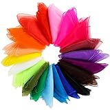 OOTSR 20 Stück Jongliertücher, 70 * 70cm Bunte Tücher, Bunt Square...