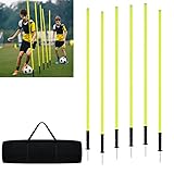 YRHome Slalomstangen Fussball Set 150cm Slalom Poles 6 Slalom Stangen mit...