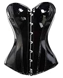KUOSE Damen Body Shaper Dessous Gothic PVC Kunstleder Corsage Mieder Top...