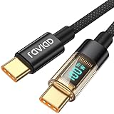 RAVIAD 100W USB C auf USB C Kabel, 1.2M 5A Schnellladekabel Ladekabel PD...