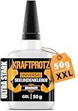 Sekundenkleber extra stark Gel – XXL 50 g Superkleber für präzise...