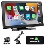Wireless Carplay Display für Carplay & Android Auto, 9 Zoll Tragbarers...