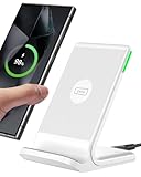INIU Wireless Charger Stand, [Weiße, 15W] Induktive Ladestation Schnelles...