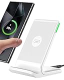 INIU White Wireless Charger Stand, 15W Qi Zertifiziert Induktive...