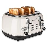 Korona 21676 Retro-Toaster | 4-Scheiben-Toaster | Creme | 6-stufige...