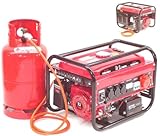 Gas- u. Benzin-Generator Stromerzeuger 2800 LPG Stromaggregat E-Start 06290...