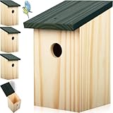 4er Set Nistkasten Nisthöhle aus Massiv - Holz für kleine Vögel Meisen...