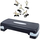 Steppbrett Fitness Aerobic Stepper Höhenverstellbar Step Bench Mit Stufen....