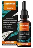 Melatonin Tropfen 50 ml (1800 Tropfen) mit 0,5 mg pro Tagesdosis - optimal...