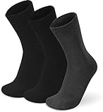 normani 3 Paar Alpaka-Vollplüsch Wintersocken mit extra weichem Gummibund...