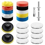 80mm Polierschwämme Pads,23 Stück Polierset Auto,Polieraufsatz...