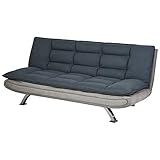 HOMCOM Schlafsofa, Klappsofa, 3-Sitzer Stoffsofa, Chaiselongue, Bettsofa,...