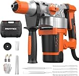 Protmex Bohrhammer SDS-Plus Schlagbohrmaschine - 1500W Abbruchhammer 3 in 1...