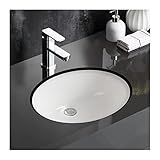 AYCDL Waschbecken Waschtisch Waschbecken Einbauwaschbecken Weiß Oval...