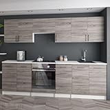 roe furniture Moderne Küchenzeile ohne Elektrogeräte in Dunkel Sonoma -...