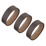 QUARKZMAN 3 Stück Lederschlaufenhalter - Texturierte Ring-Schnalle passt...