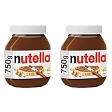 Nutella Nuss-Nougat-Creme, 750 g Verpackung kann variieren (Packung mit 2),...